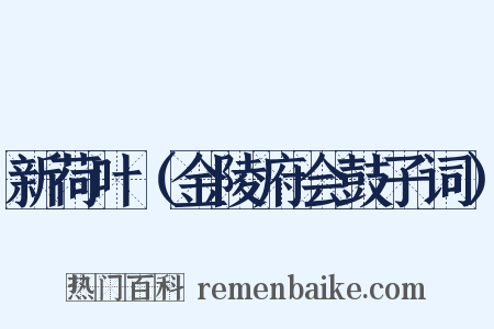 新荷叶（金陵府会鼓子词）是什么意思的图片